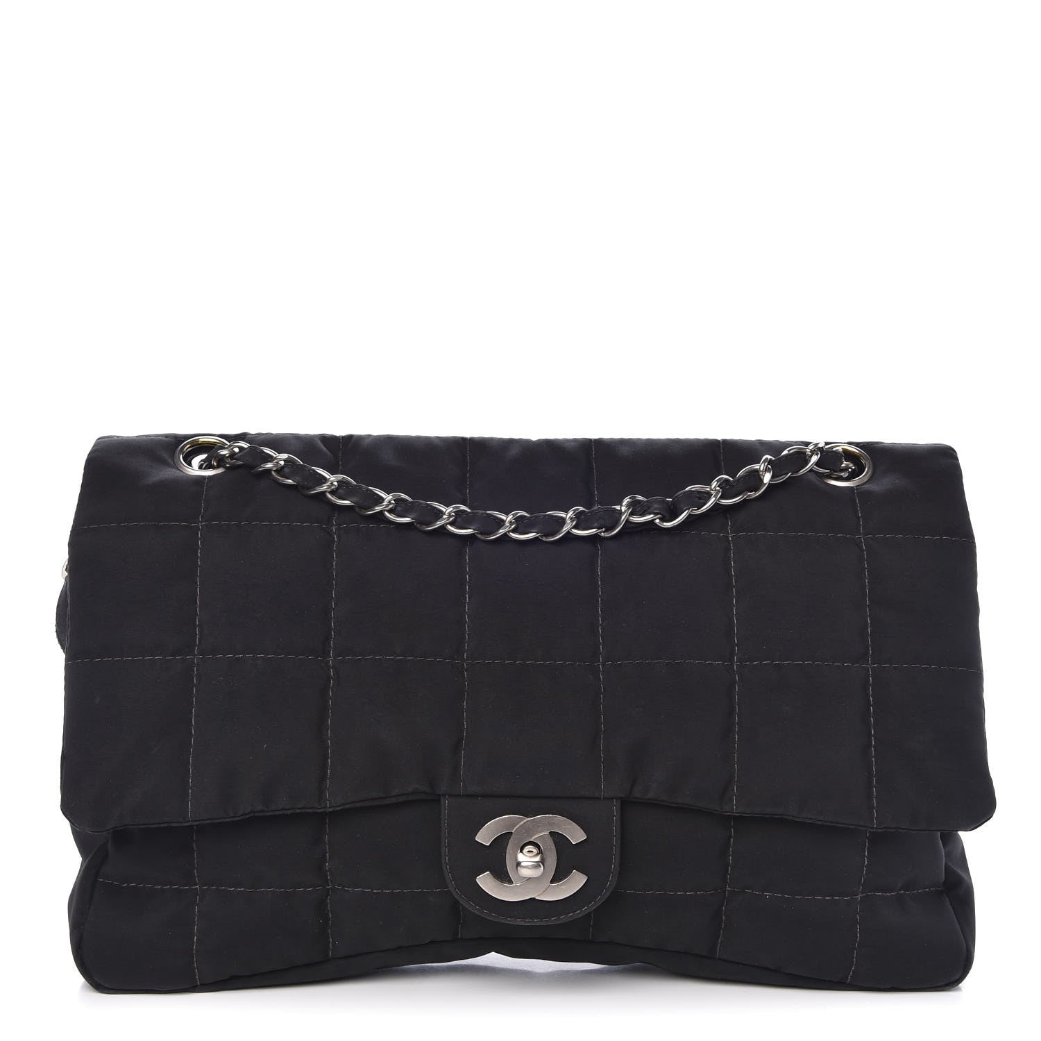 Chanel Nylon Square Quilted Flap Black 1 of 7