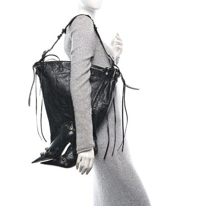 Balenciaga Agneau Arena Le Cagole Boot Bag Black 2 of 11