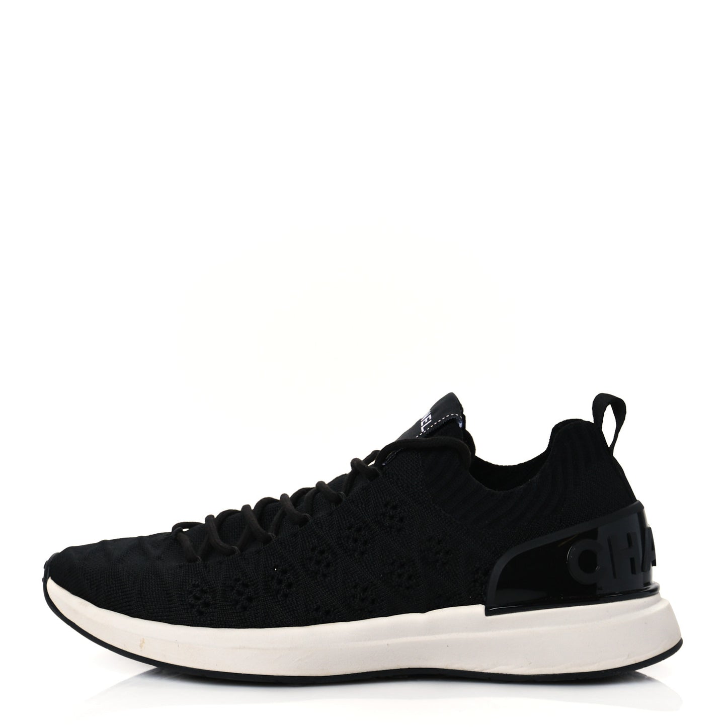 Fabric Logo Sneakers 38 Black