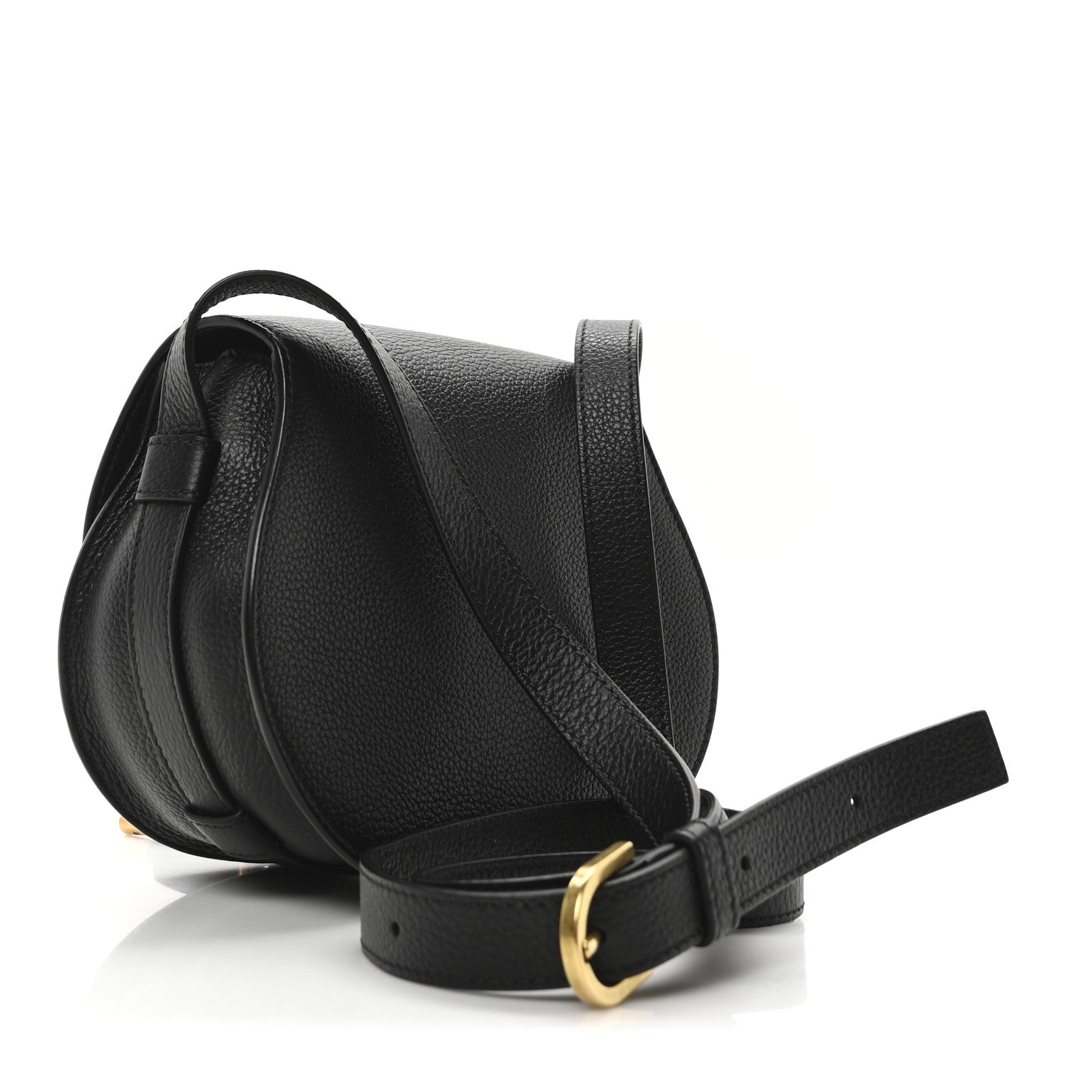 Chloe Calfskin Mini Marcie Round Crossbody Bag Black 3 of 10