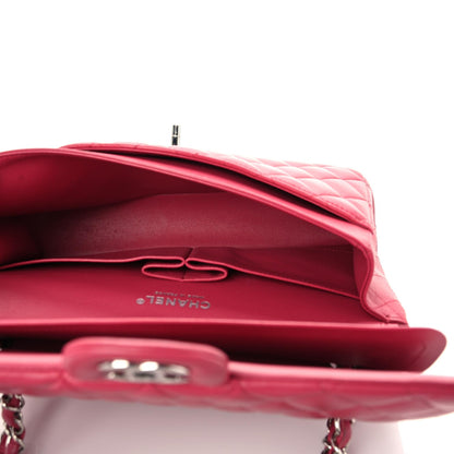 Chanel Lambskin Quilted Medium Double Flap Dark Pink 7 of 11