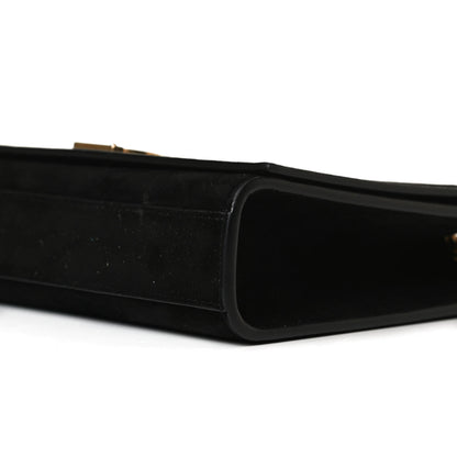 Saint Laurent Suede Embroidered Small Monogram Kate Satchel Black 11 of 16