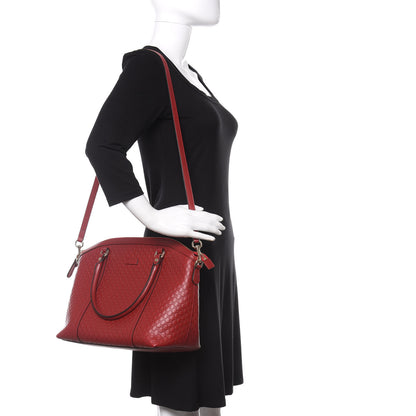 Gucci Soft Microguccissima Dome Satchel Red 2 of 10