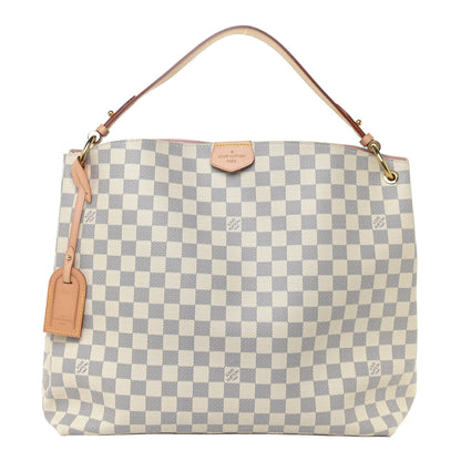 Louis Vuitton Damier Azur Graceful MM Rose Ballerine 1 of 10