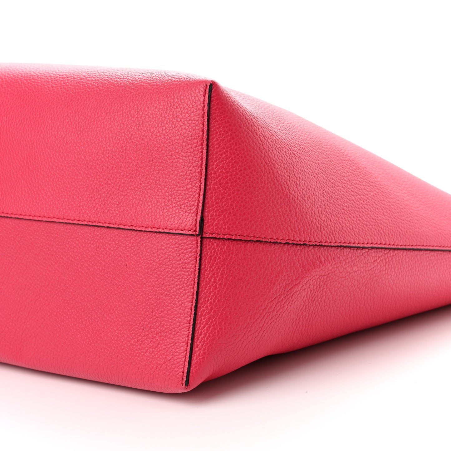 Grained Calfskin Skull Open Shopper Tote Pink
