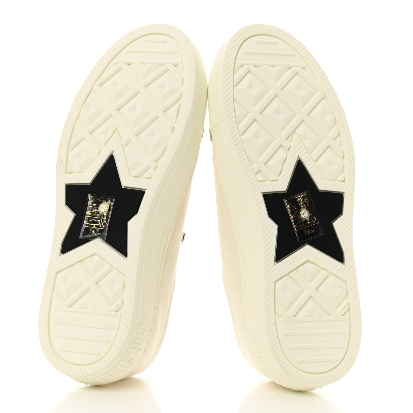 Canvas Dot Walk'N'Dior Low Top Sneakers 36 Milk