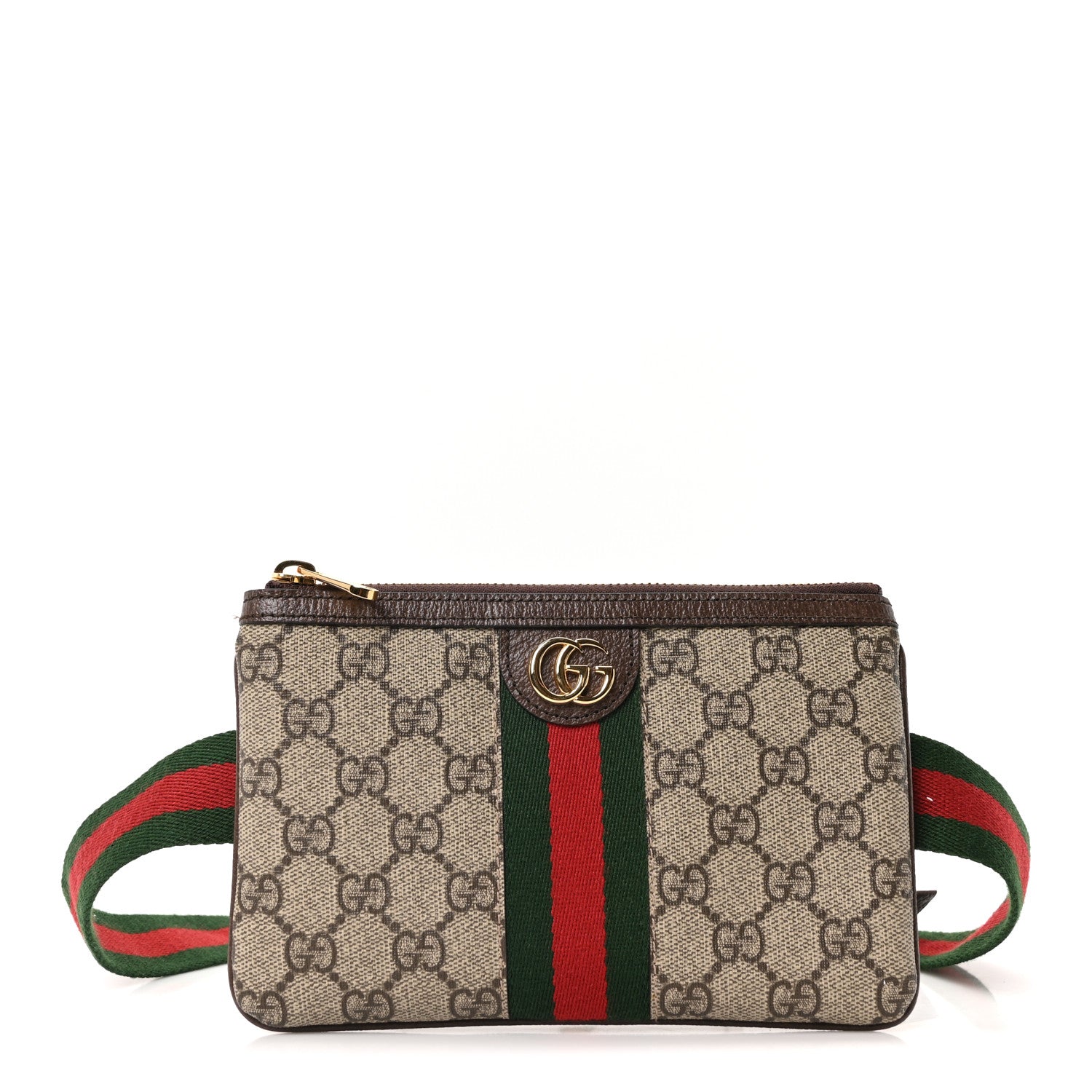 Gucci GG Supreme Monogram Web Ophidia Utility Belt Bag 85 34 Beige Ebony New Acero 1 of 10