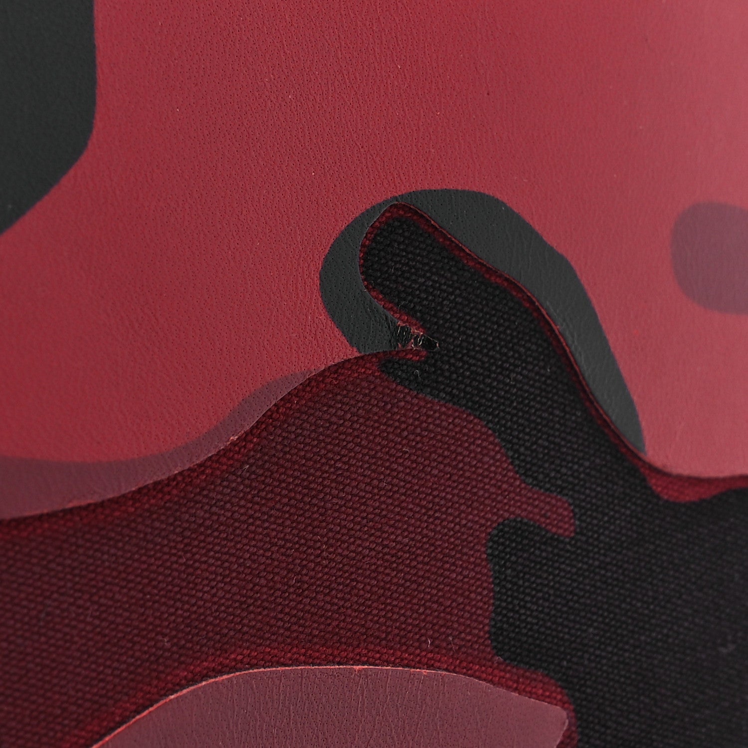 Valentino Garavani Nappa Canvas Camouflage Medium Rockstud Soft Tote Red 17 of 20