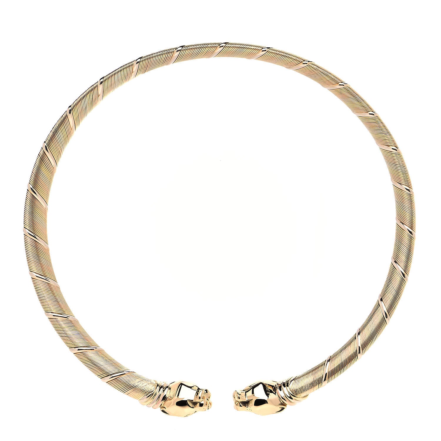 Cartier 18K Pink Yellow White Gold Panthere De Cartier Collar Necklace 3 of 10