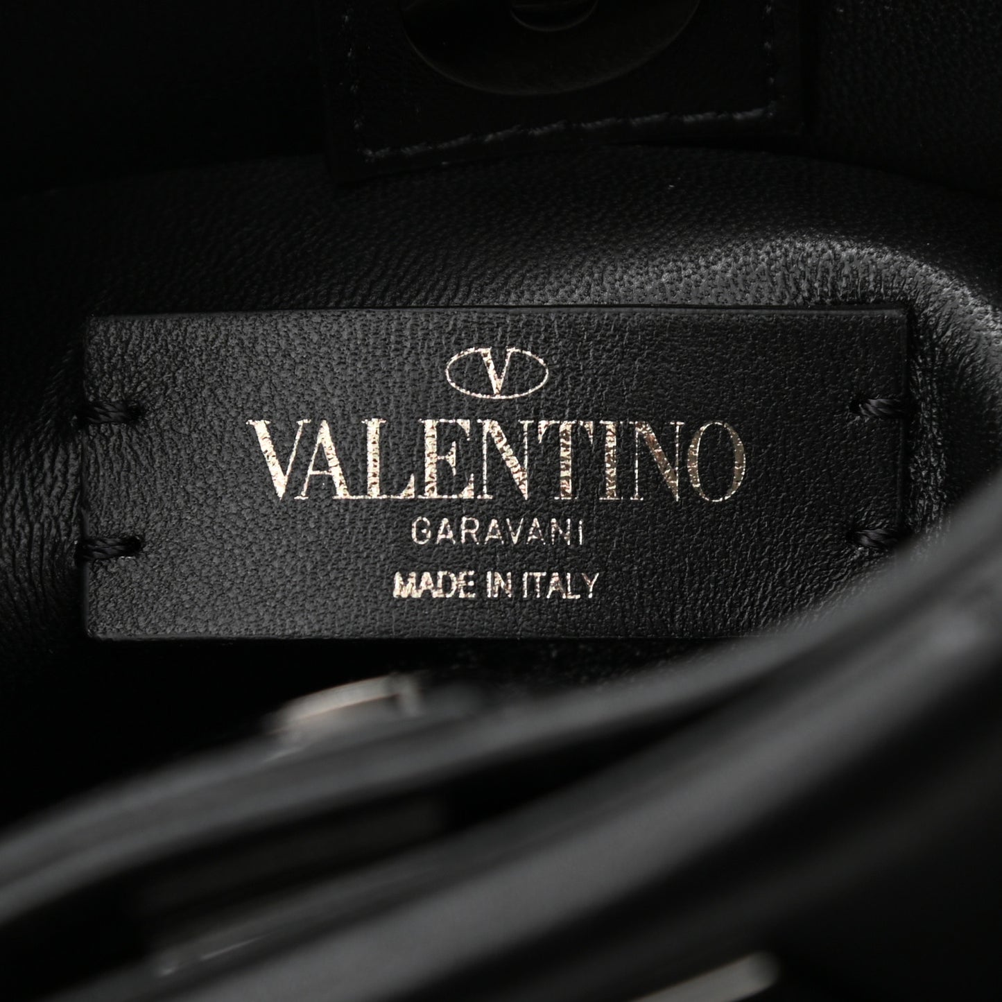 Nappa Monochrome Mini Roman Stud The Handle Bag Black