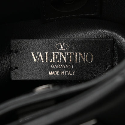 Valentino Garavani Nappa Monochrome Mini Roman Stud The Handle Bag Black 5 of 8