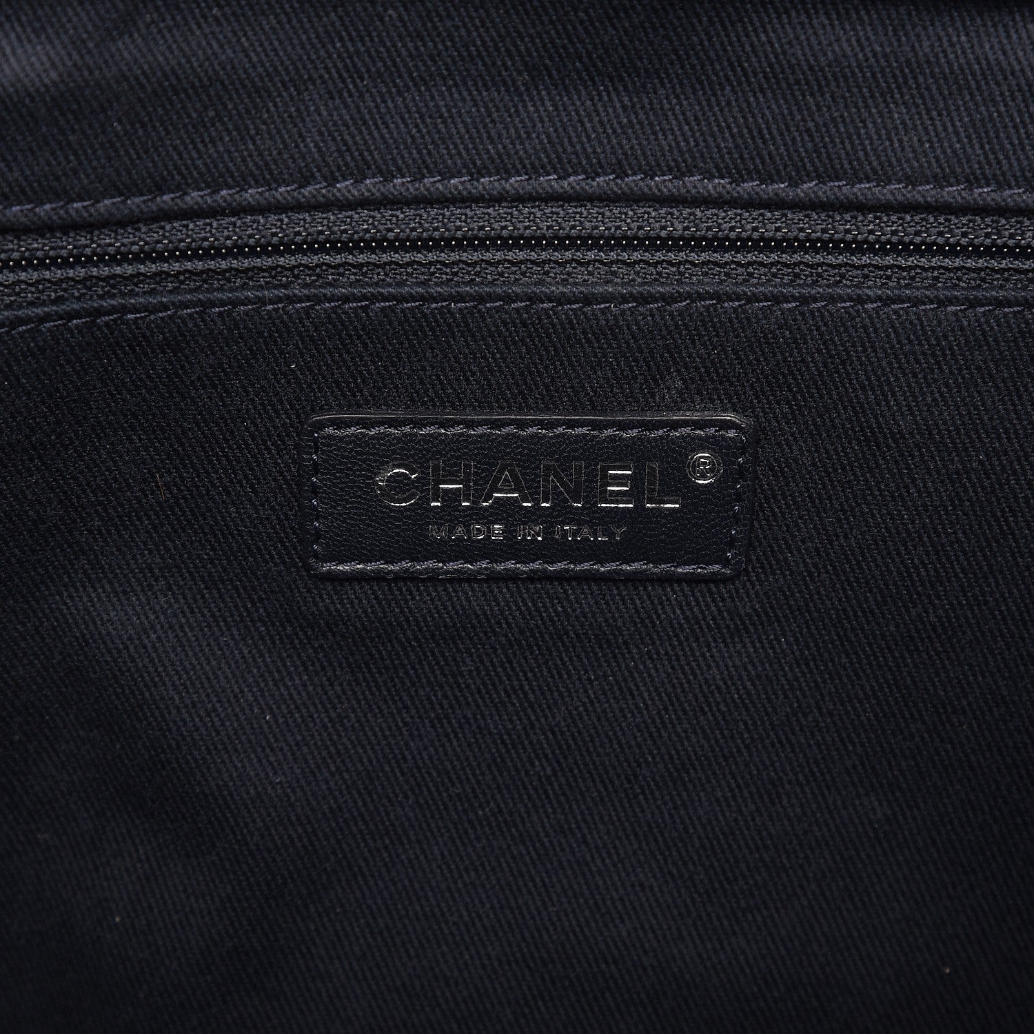 Chanel Canvas Large Deauville Tote Dark Blue 7 of 8