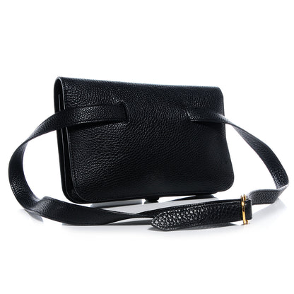 Hermes Togo Dogon Wallet Waist Pouch Black 3 of 8