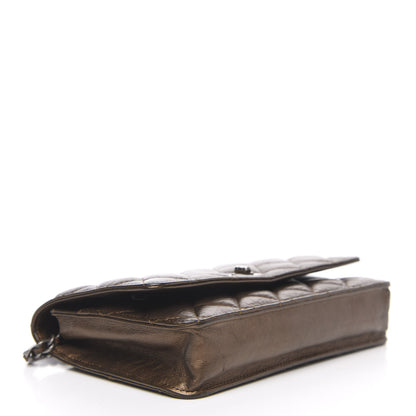 Chanel Metallic Aged Calfskin Quilted Reissue Wallet On Chain WOC Bronze 4 of 14