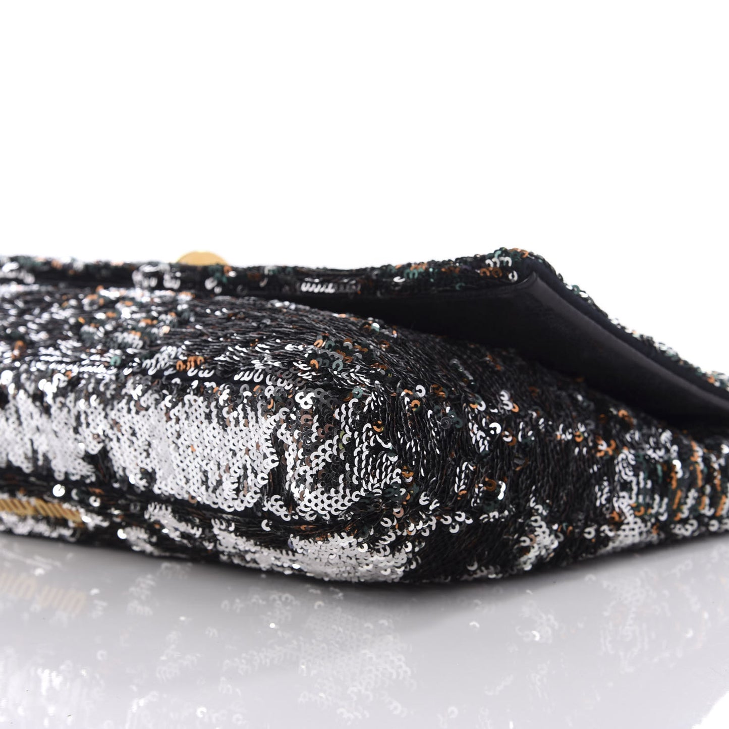Oversized Sequin Clutch Black