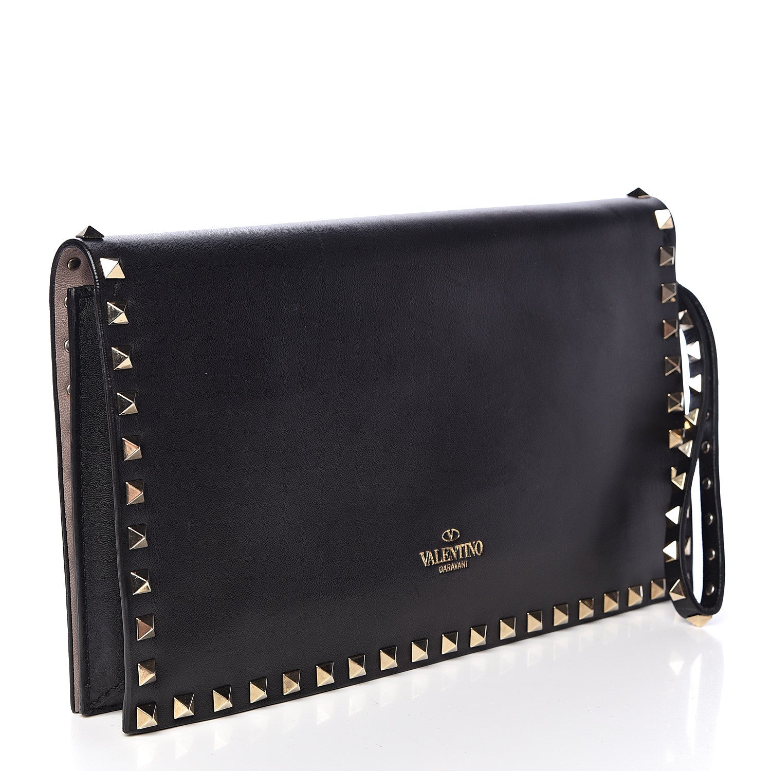 Valentino Garavani Nappa Rockstud Wristlet Clutch Black 3 of 15