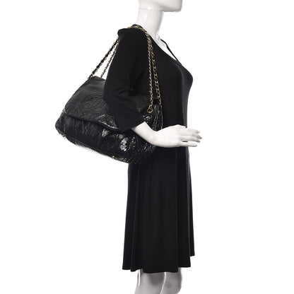 Chanel Vinyl XL Rock and Chain Flap Black 2 of 10