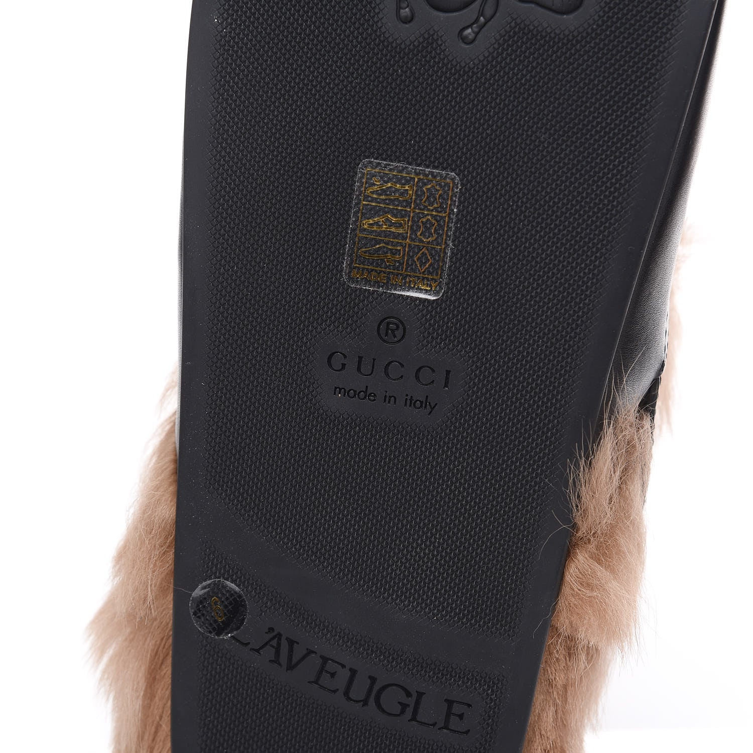 Gucci Calfskin Fur Mens Horsebit River Slingback Slippers 6 Black 6 of 10