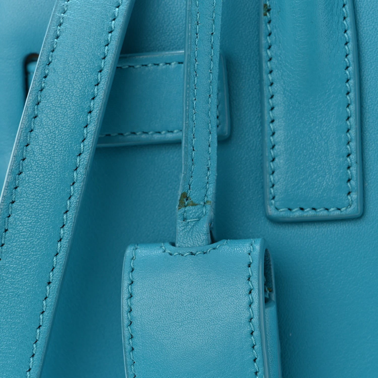 Saint Laurent Calfskin Nano Sac De Jour Turquoise 11 of 14