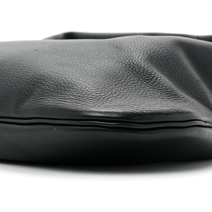 The Row Grained Calfskin Small Everyday Shoulder Bag Black 7 of 9