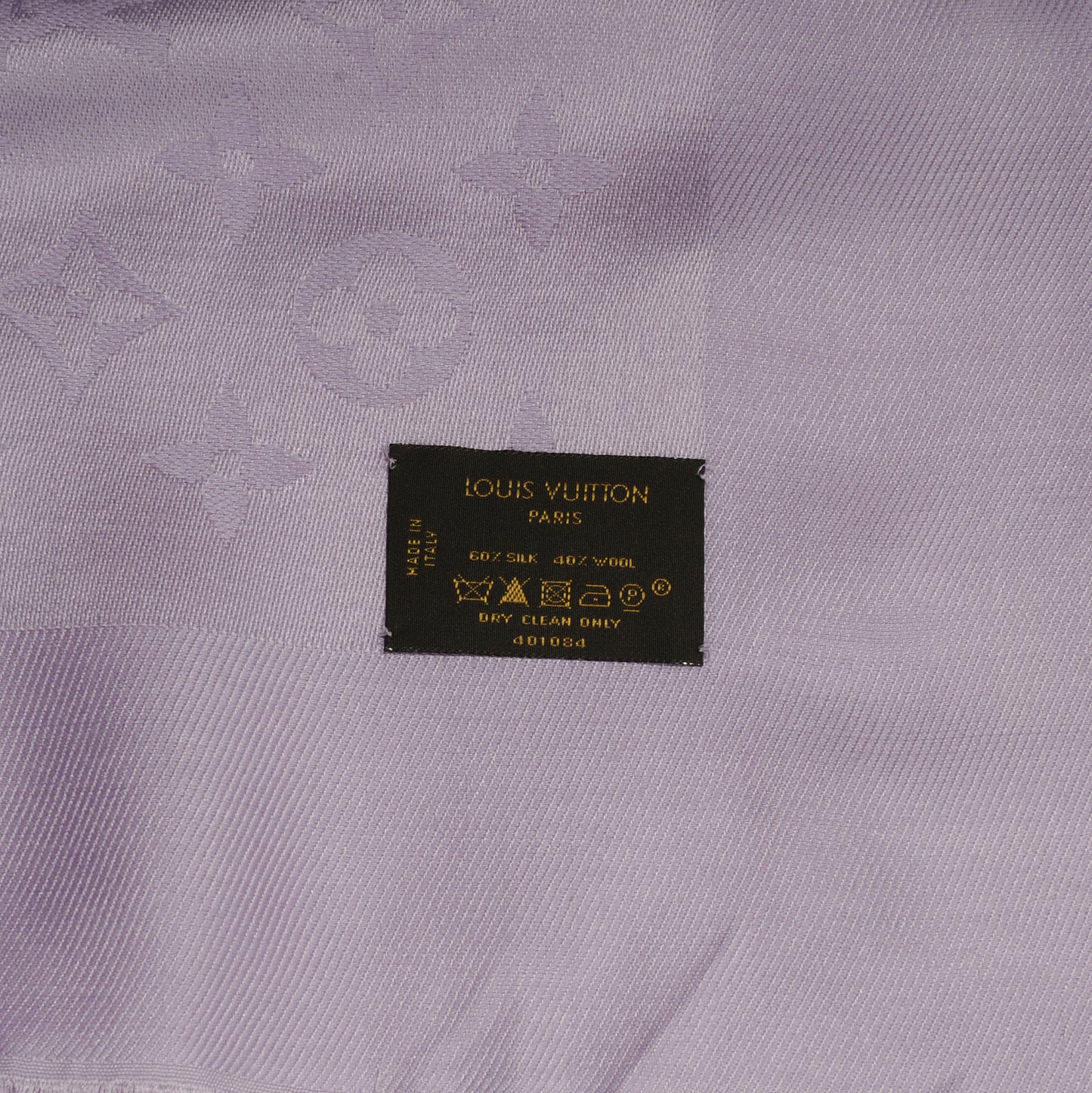 Wool Silk Monogram Shawl Parme