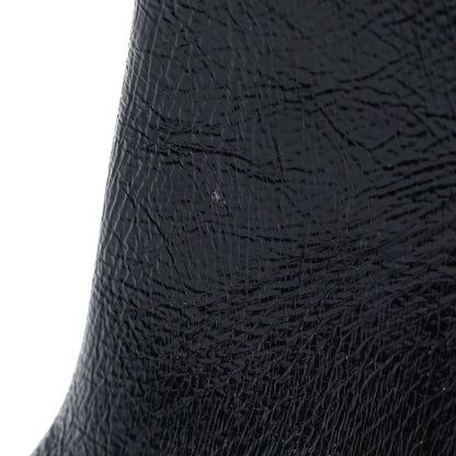 Chanel Crinkled Calfskin Cap Toe CC Short Ankle Boots 37.5 Black 10 of 11