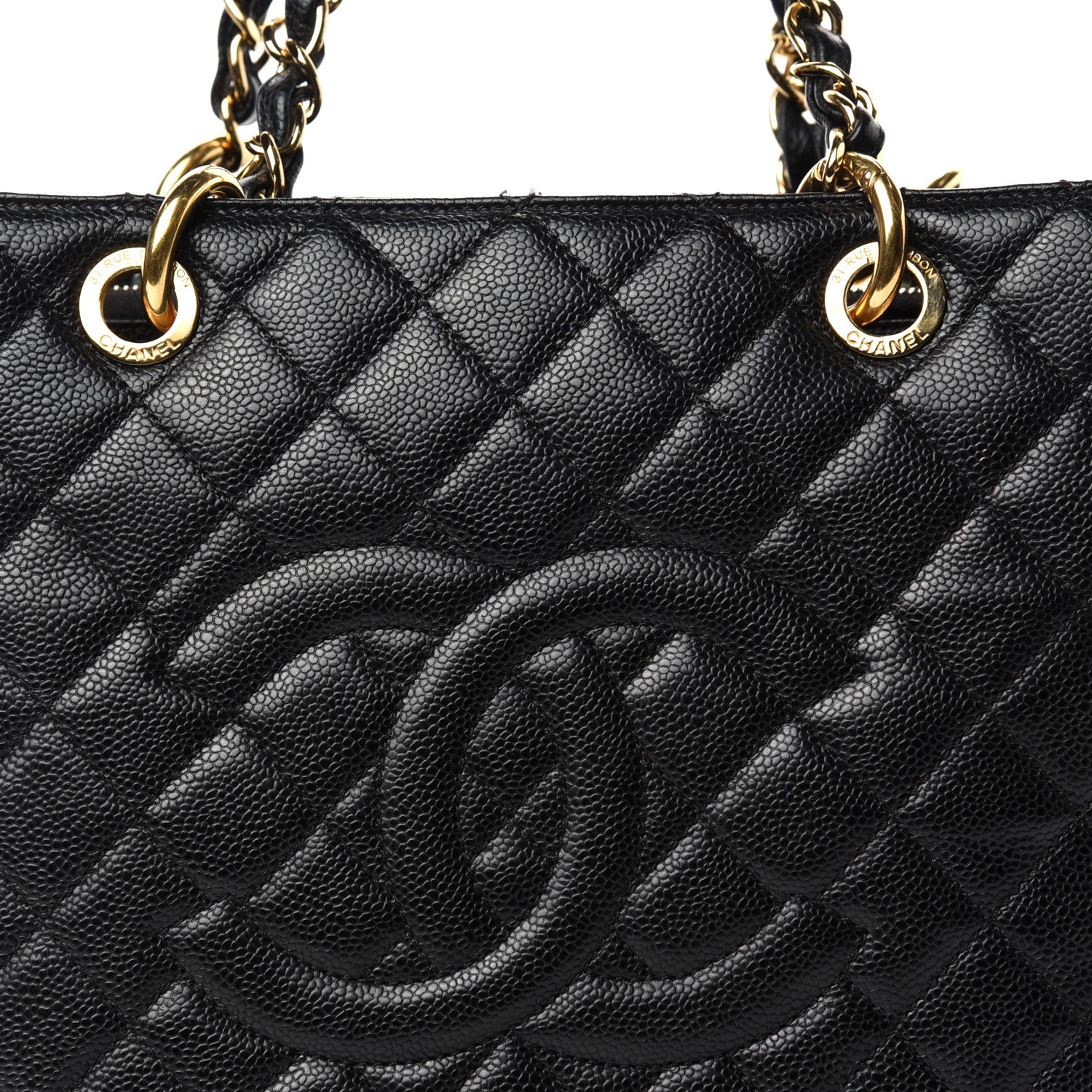 Chanel Caviar Quilted Grand Shopping Tote GST Black 10 of 10