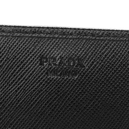 Prada Saffiano Metal Oro Chain Wallet Black 6 of 10