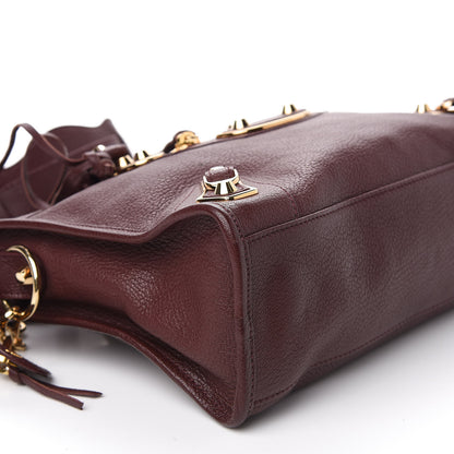 Balenciaga Chevre Gold Metallic Edge Hardware S City Rouge Pourpre 7 of 13