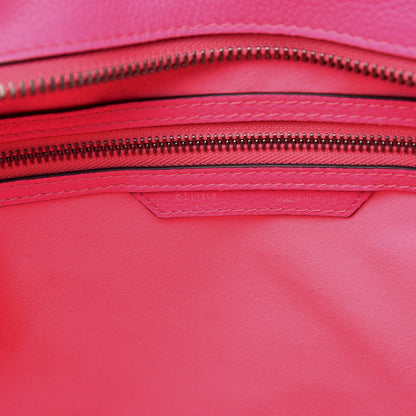 Celine Drummed Calfskin Mini Luggage Fluo Pink 6 of 16