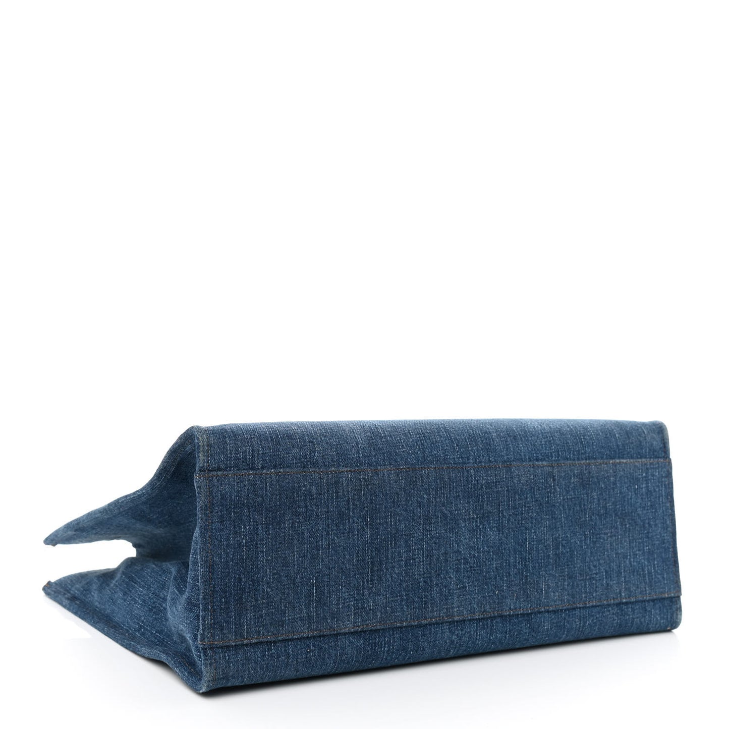 Denim Calfskin La Medusa Tote Bag Blue