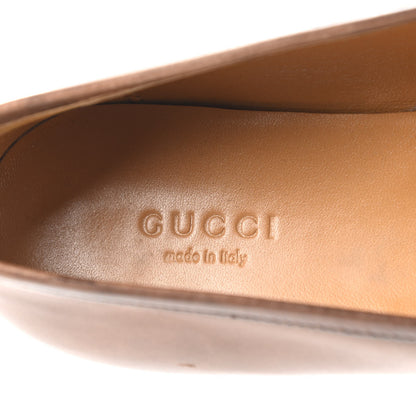 Gucci Calfskin Womens Jordaan Horsebit Loafers 37 Fondente Brown 6 of 10