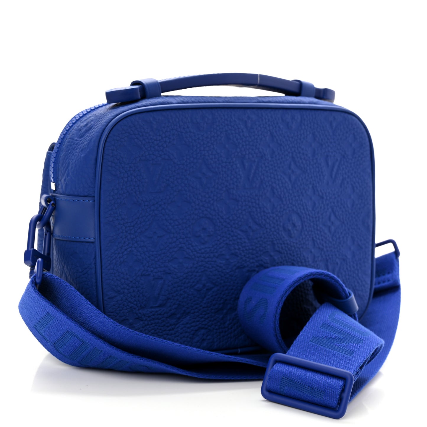 Taurillon Monogram S Lock Messenger Blue