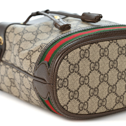 Gucci GG Supreme Monogram Web Small Ophidia Bucket Bag Brown 9 of 10