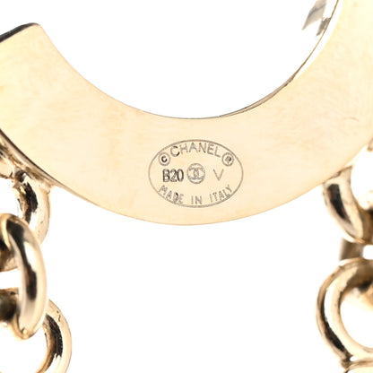 Chanel Metal Cha-Nel Logo Drop Earrings Gold 3 of 4