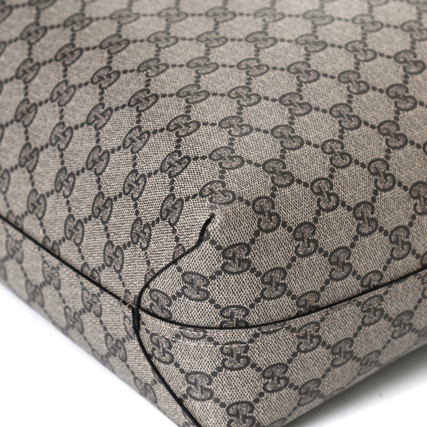 GG Supreme Monogram Large Reversible Tote Beige Black