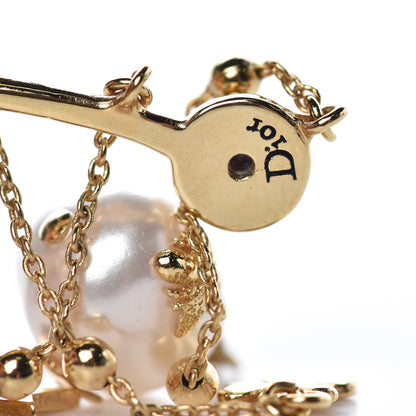 Christian Dior Pearl Shiny-D Earring Gold 4 of 4
