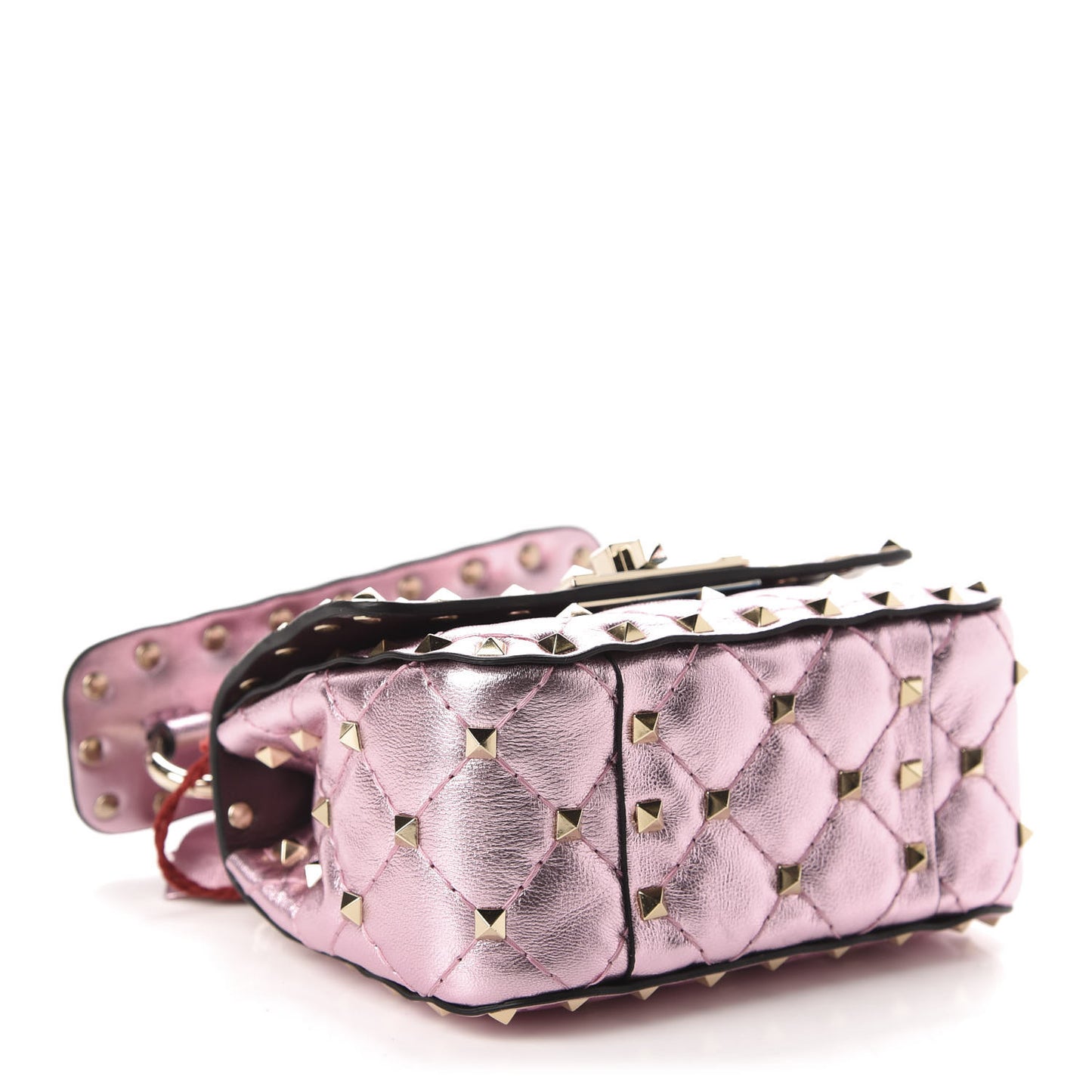 Metallic Nappa Micro Rockstud Spike Shoulder Bag Giacinto