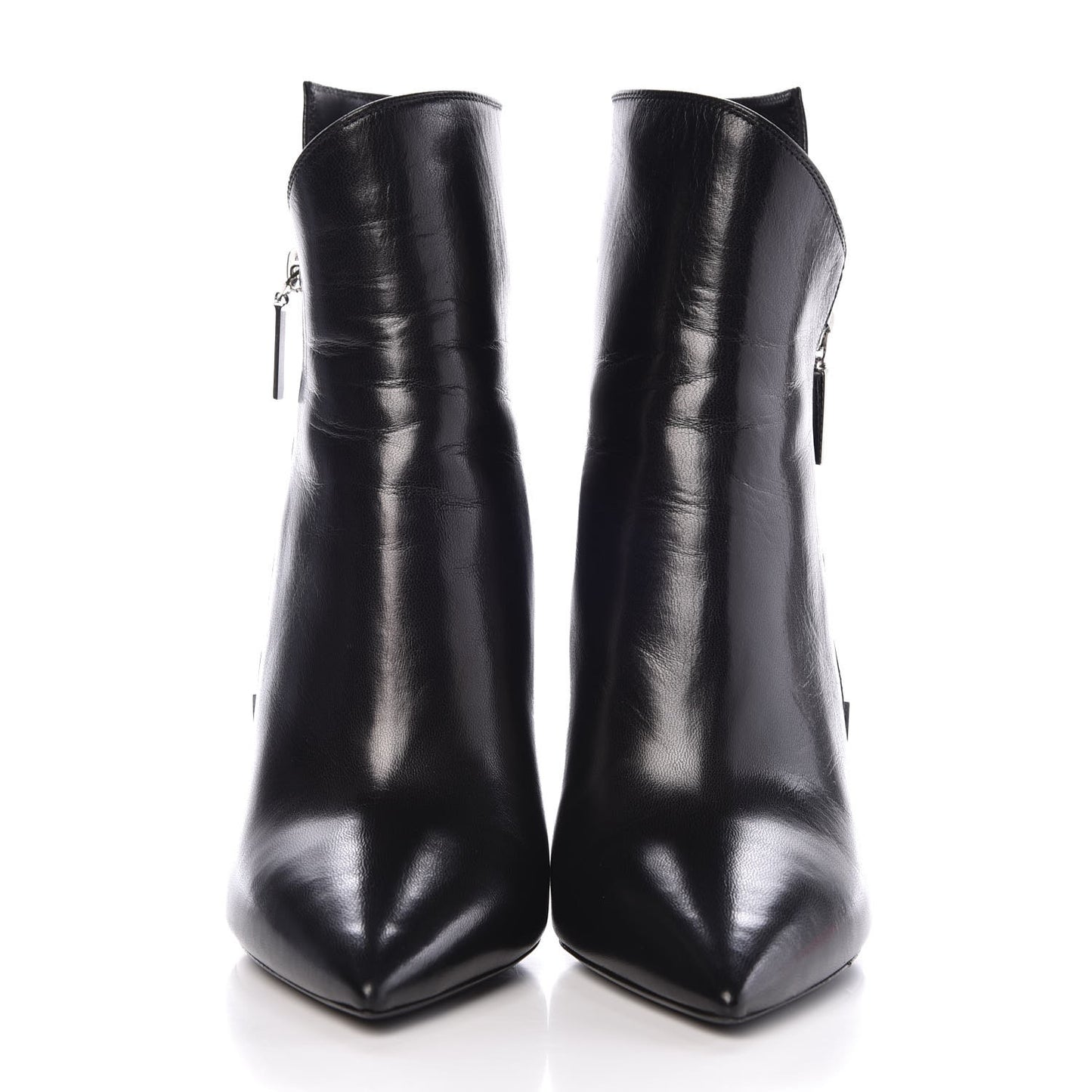 Calfskin Niki 105 Wedge Booties 38.5 Black