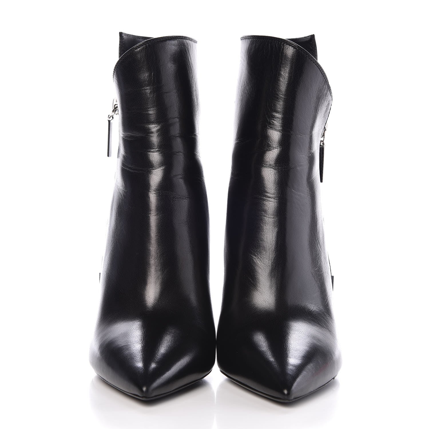 Saint Laurent Calfskin Niki 105 Wedge Booties 38.5 Black 2 of 9