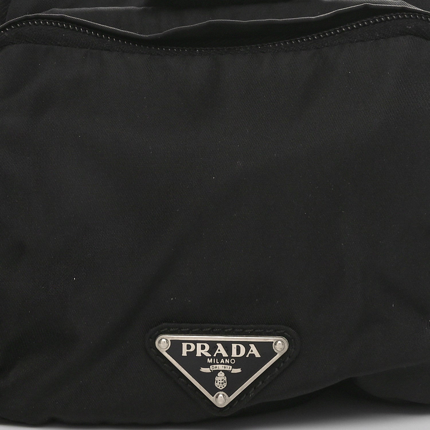 Prada Nylon Metal Triple Pocket Belt Bag Black 7 of 9