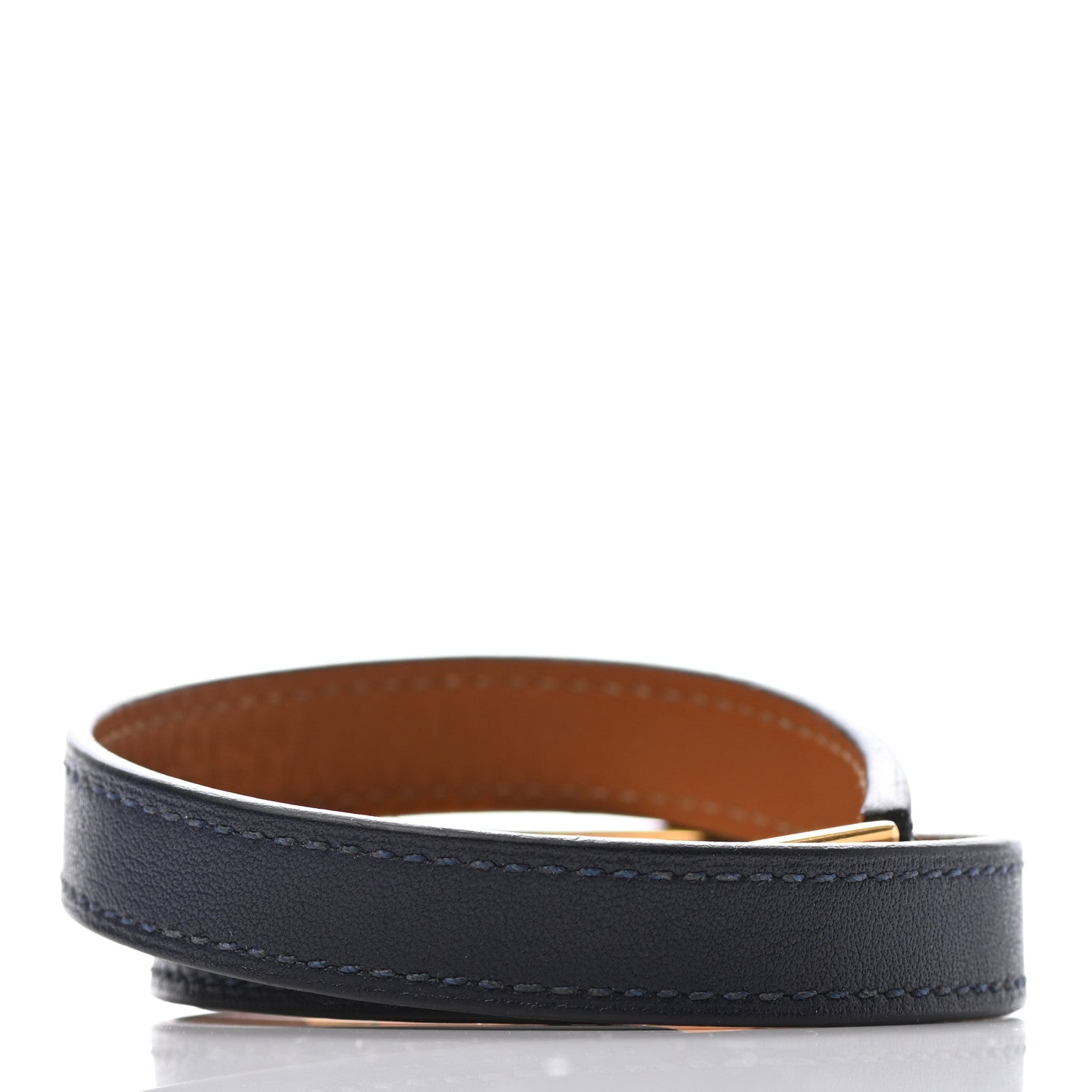 Hermes Swift Rivale Double Tour Bracelet M Bleu Saphir 3 of 7