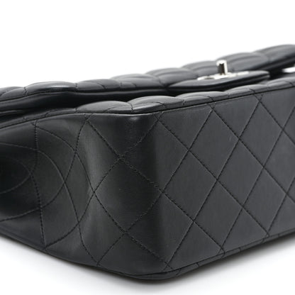 Chanel Lambskin Quilted Jumbo Double Flap Black 9 of 12