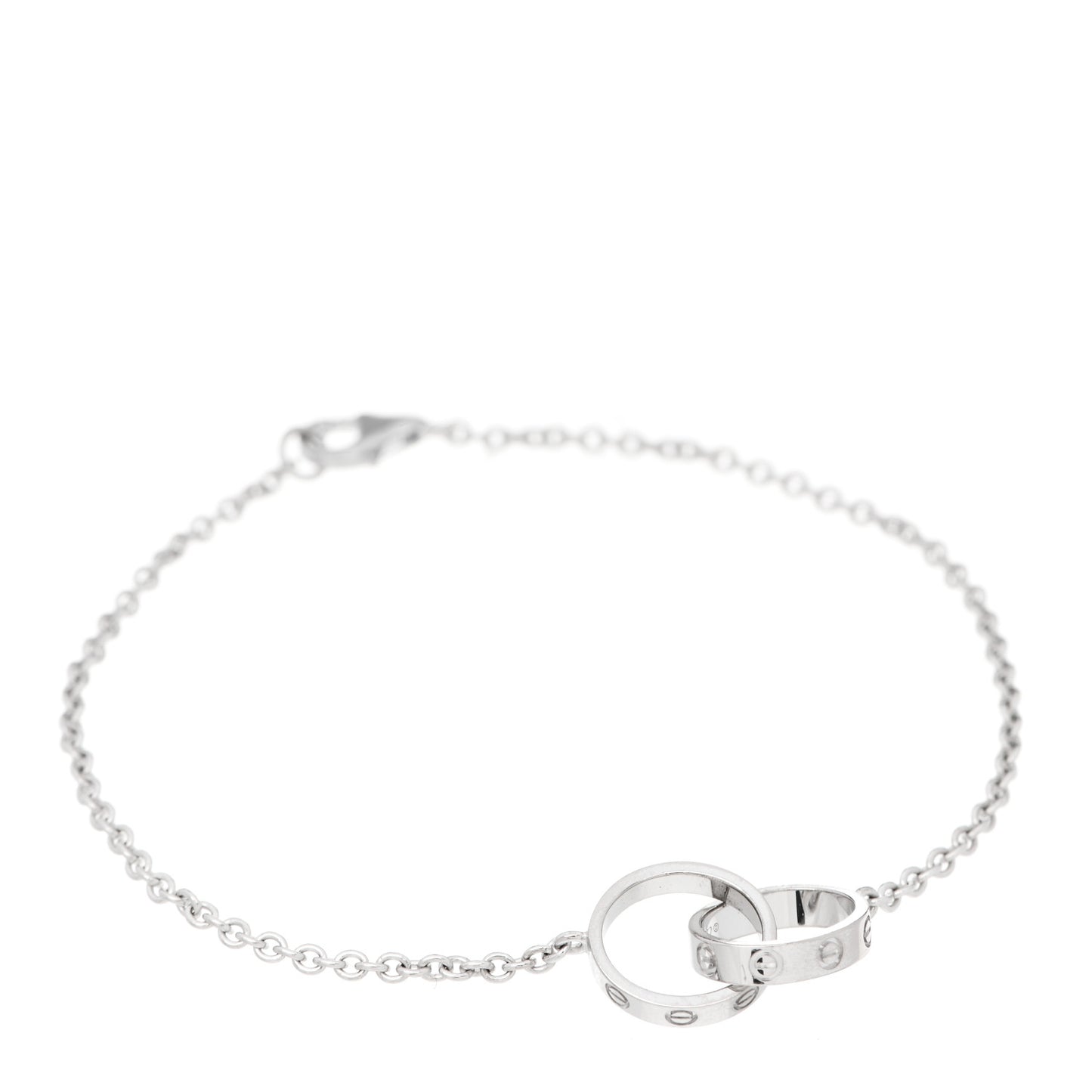 18K White Gold Interlocking LOVE Bracelet