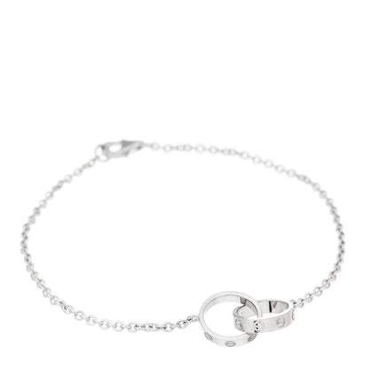 Cartier 18K White Gold Interlocking LOVE Bracelet 1 of 5