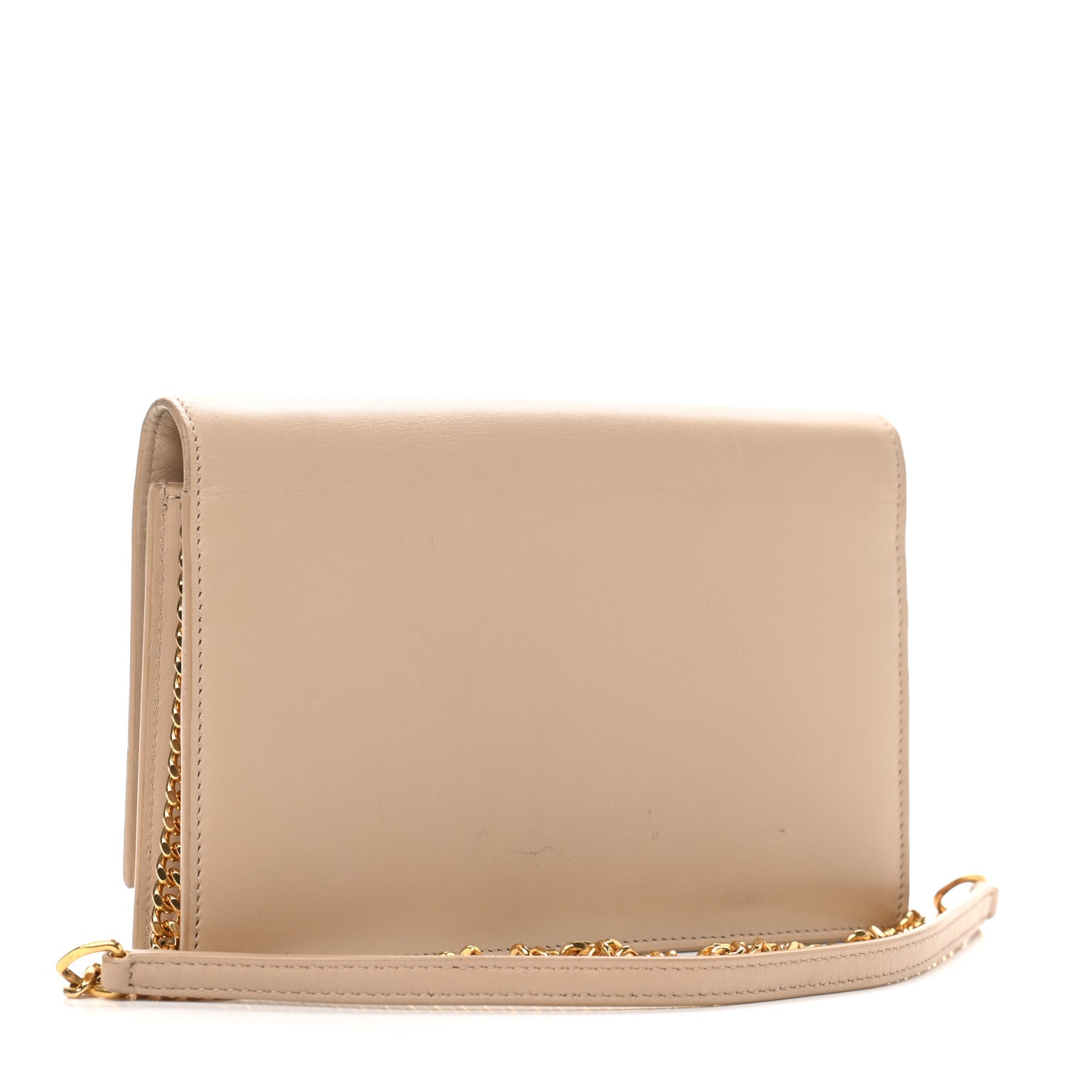 Saint Laurent Smooth Calfskin Classic Monogram Kate Tassel Chain Wallet Light Natural 3 of 13
