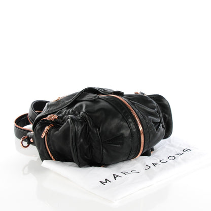 Alexander Wang Lambskin Marti Backpack Washed Black Rose Gold Hardware 4 of 8