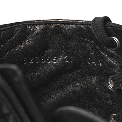 Gucci Nappa Frances GG Matelasse Platform Combat Boots 37 Black 6 of 9