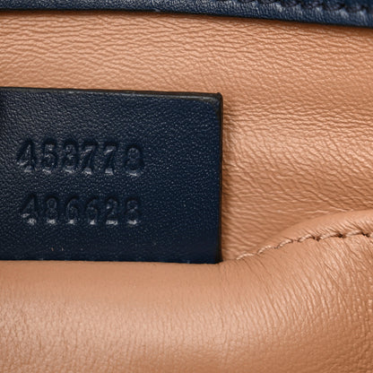 Gucci Nappa Pearl Studded Mini Queen Margaret Broadway Shoulder Bag Blue Agata 7 of 13