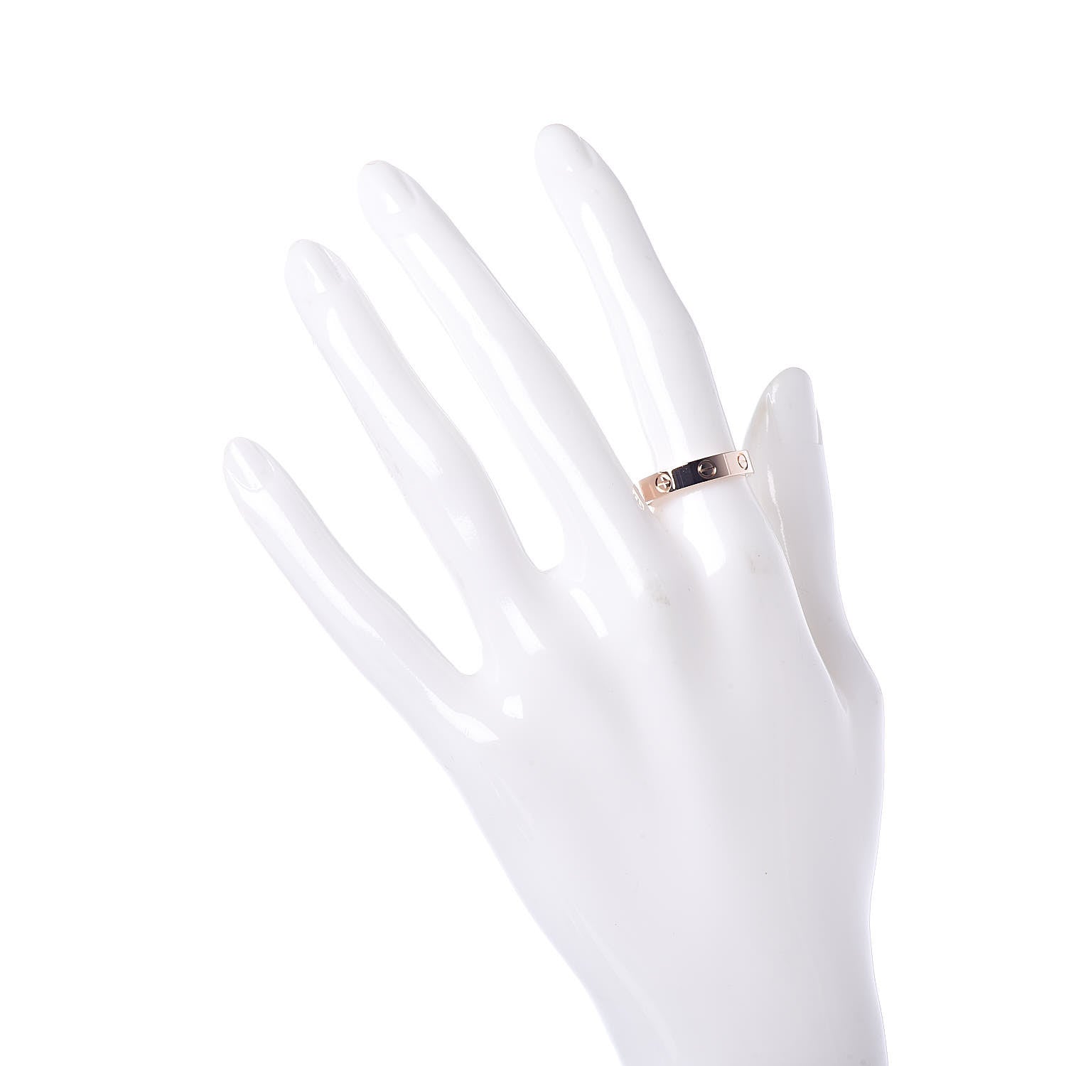 Cartier 18K Pink Gold Diamond 4mm LOVE Wedding Band Ring 54 6.75 2 of 6